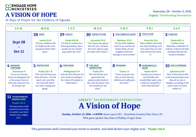 14 Days of Prayer Calendar